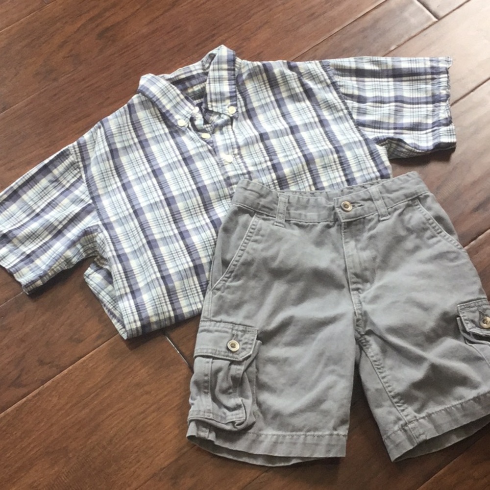 Boys Button Shirt and Short Set